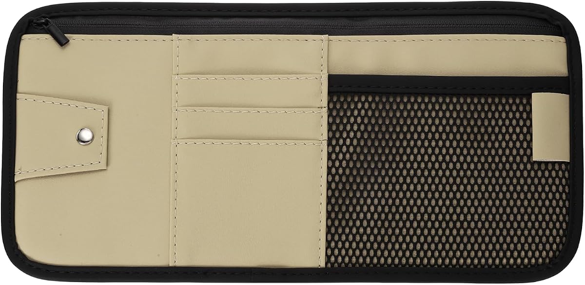 Beige Felt Sun Visor Card & Pen Organizer product photo