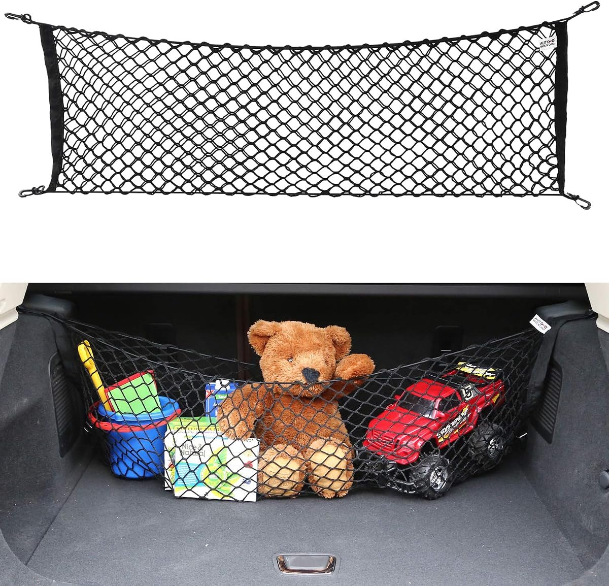 Brown Oxford Fabric Cargo Net Trunk Organizer product photo