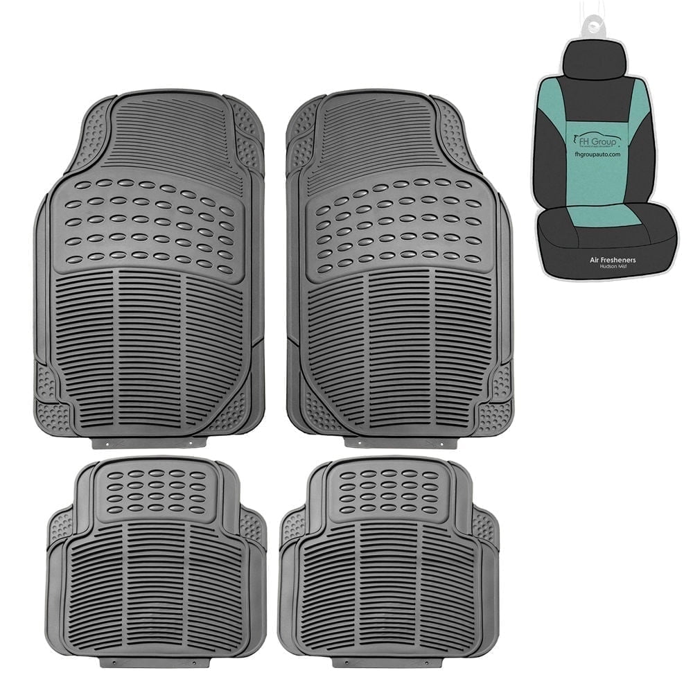 Gray Universal Trimmable Carpet Floor Mat Set 4-Piece Front & Rear product photo