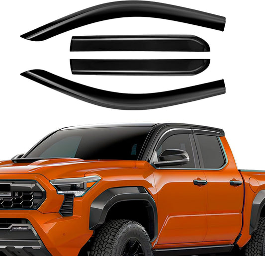 Matte Black Slim Side Window Wind Deflector 2-Piece Truck Set product photo