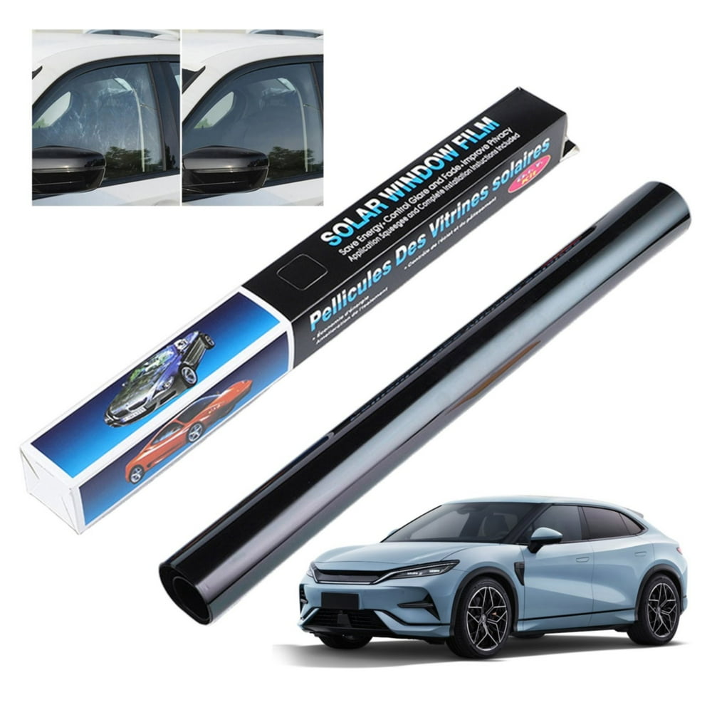 Matte Black Stick-On Slim Side Window Rain Guard 2-Piece Front Set product photo